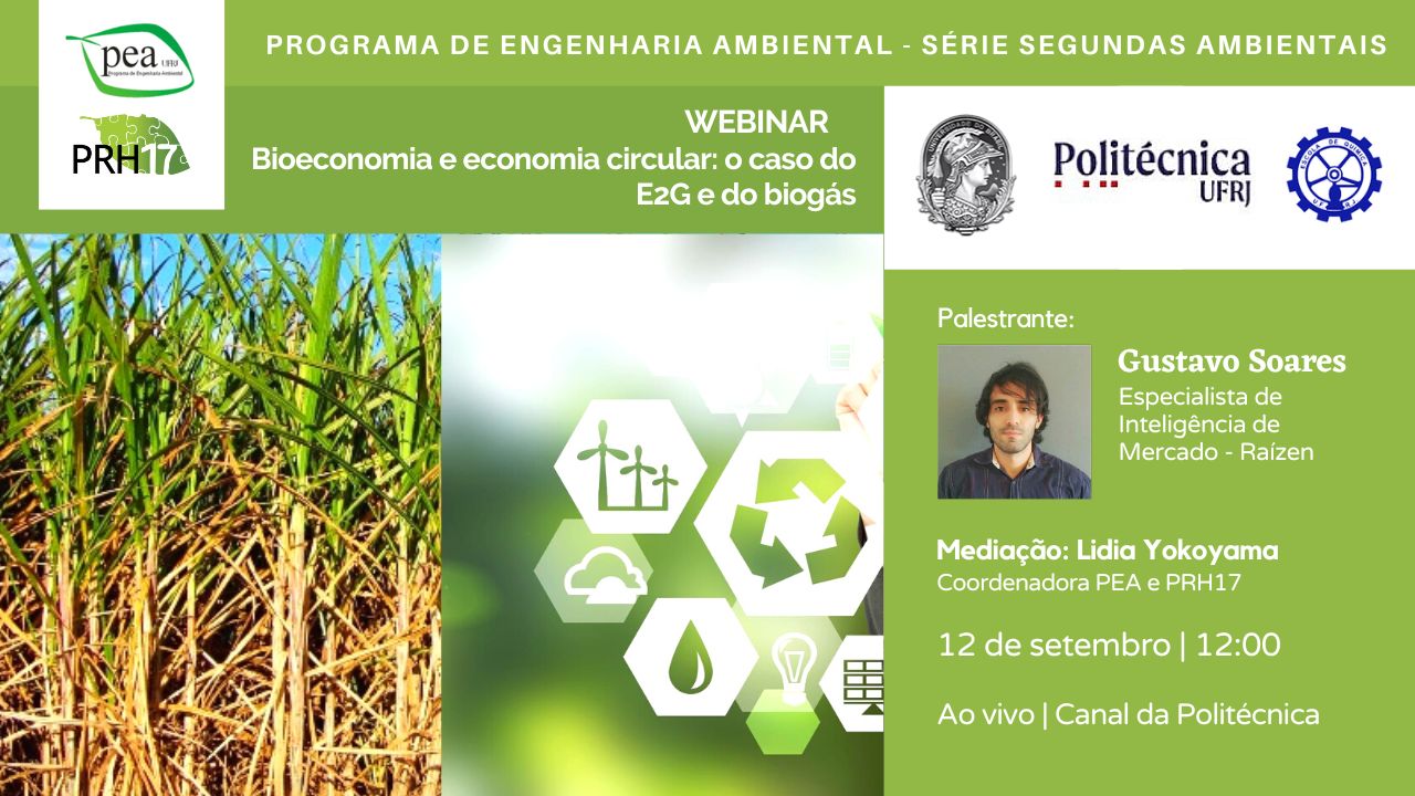 Foto - Webinar Bioeconomia e economia circular: o caso do E2G e do Biogás<
